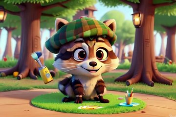 Raccoon's song KidsMusic-kidssongs-nursery rhymes-kids story time-DancingAnimals-CreativePlaytime