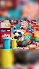 Adventures of a Playful Raccoon Kid in the Sun