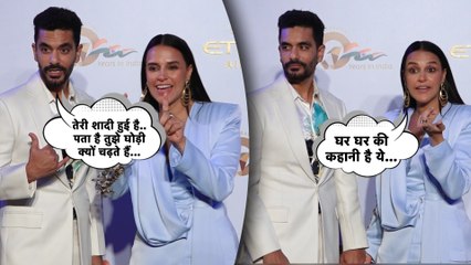 Etihad Airways के 20 साल पूरे होने पर एक्ट्रेस Neha Dhupia पति Angad Bedi के साथ आई नजर