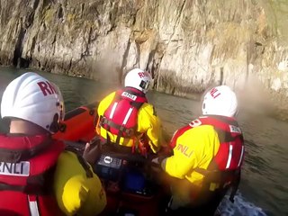RNLI rescue climber who fell 12m off a cliff
