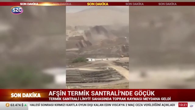 Afşin Termik Santrali'nde göçük