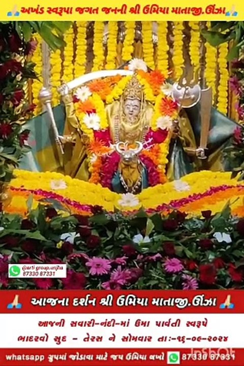 ઉમિયા માં આરતી ઊંઝા 16-09-24 #shorts #youtubeshorts #unjha #shortvideo #trending #short #UMIYA_MA_AARTI