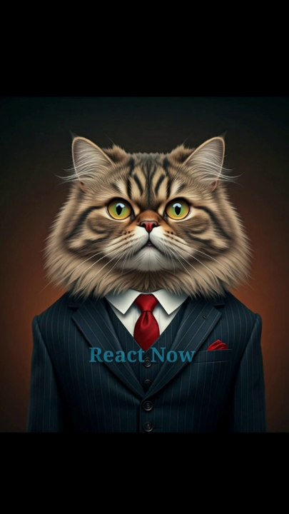 cute cat in 3 piece suit