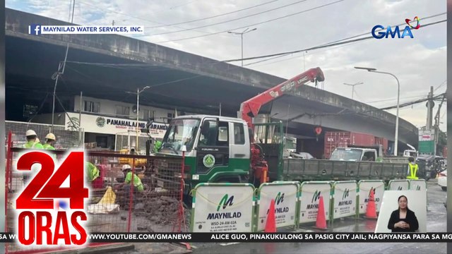 Nasirang tubo sa Maynila, nakumpuni na; supply ng tubig ng mga apektado, unti-unting babalik | 24 Oras