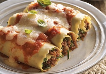 Lasaña enrollada - Cocina Fácil