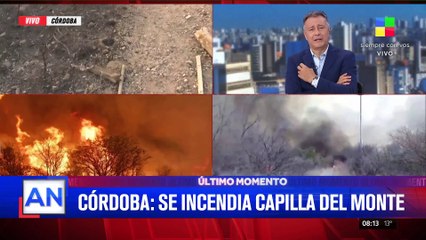 Incendio en Capilla del Monte: vientos de 80 km/h complican la situación