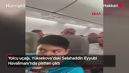 Yolcu uçağı, Yüksekova'daki Selahaddin Eyyubi Havalimanı'nda pistten çıktı