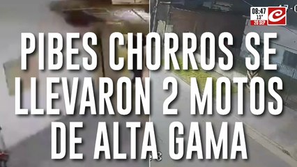 Motochorros rompieron un portón y se llevaron dos motos de alta gama