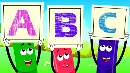 ABC Song, Kids Learning Video with Crayons Nursery Rhymes