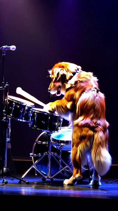 "Paws up for the world’s coolest drummer! "