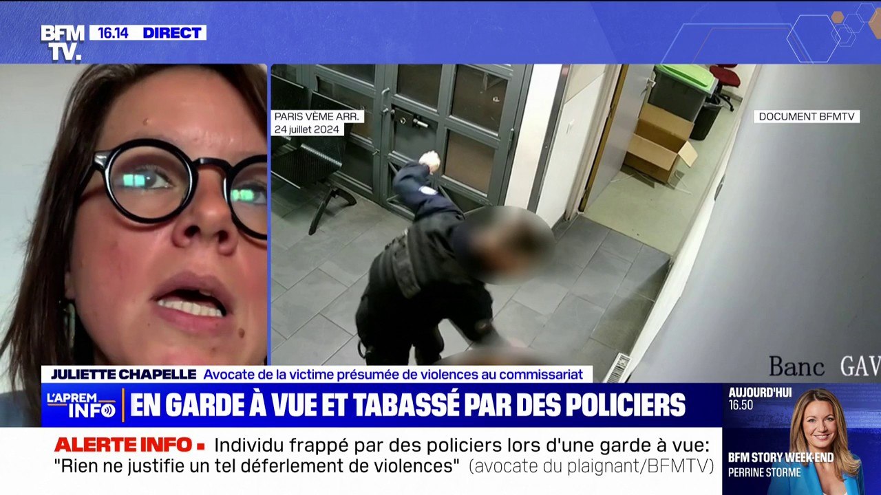 "Rien ne justifie un tel déferlement de violence": L'avocate d'un homme de 42 ans, victime présumée de violences de la part de policiers dans un commissariat parisien, s'exprime sur BFMTV