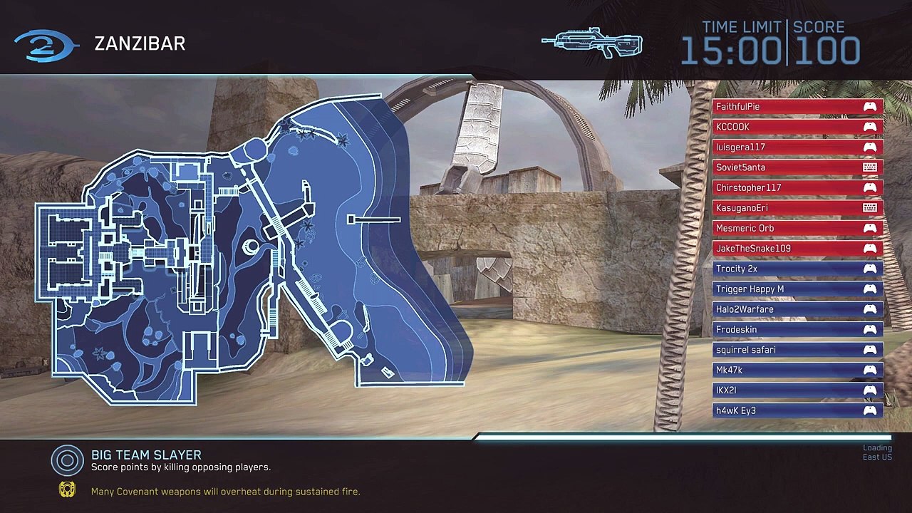 Halo 2 Classic Big Team - Big Team Slayer on Zanzibar Multiplayer Gameplay