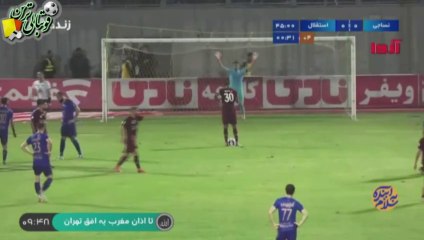 گل اول بازی نساجی و استقلال