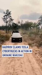 Kadyrov Showcases Tesla Cybertrucks in Ukraine Warzone 🚗💥