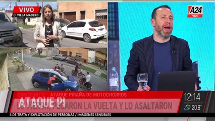 INSEGURIDAD EN SAN NICOLÁS: VIOLENTO ROBO CON 8 MOTOCHORROS