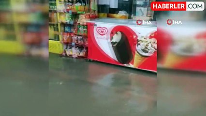 Trabzon'un Araklı İlçesinde Şiddetli Yağışla Su Baskınları