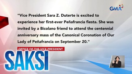 Saksi: (Part 2) VP Sara meets ex-VP Leni; Update sa Bagyong Igme; Pista ng Peñafrancia