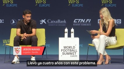 Jesús Navas: "Cada dos o tres días tengo problemas para caminar"
