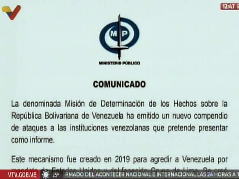 MP: Informe de misión en la ONU está diseñado para alimentar ataques internacionales