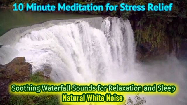 Soothing Waterfall Sounds for Relaxation and Sleep | Natural White Noise | MindWave