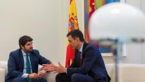 Fernando López Miras, este viernes, valorando la audiencia que tendrá con Pedro Sánchez el 4 de octubre.