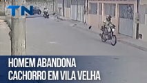 Homem abandona cachorro em Vila Velha