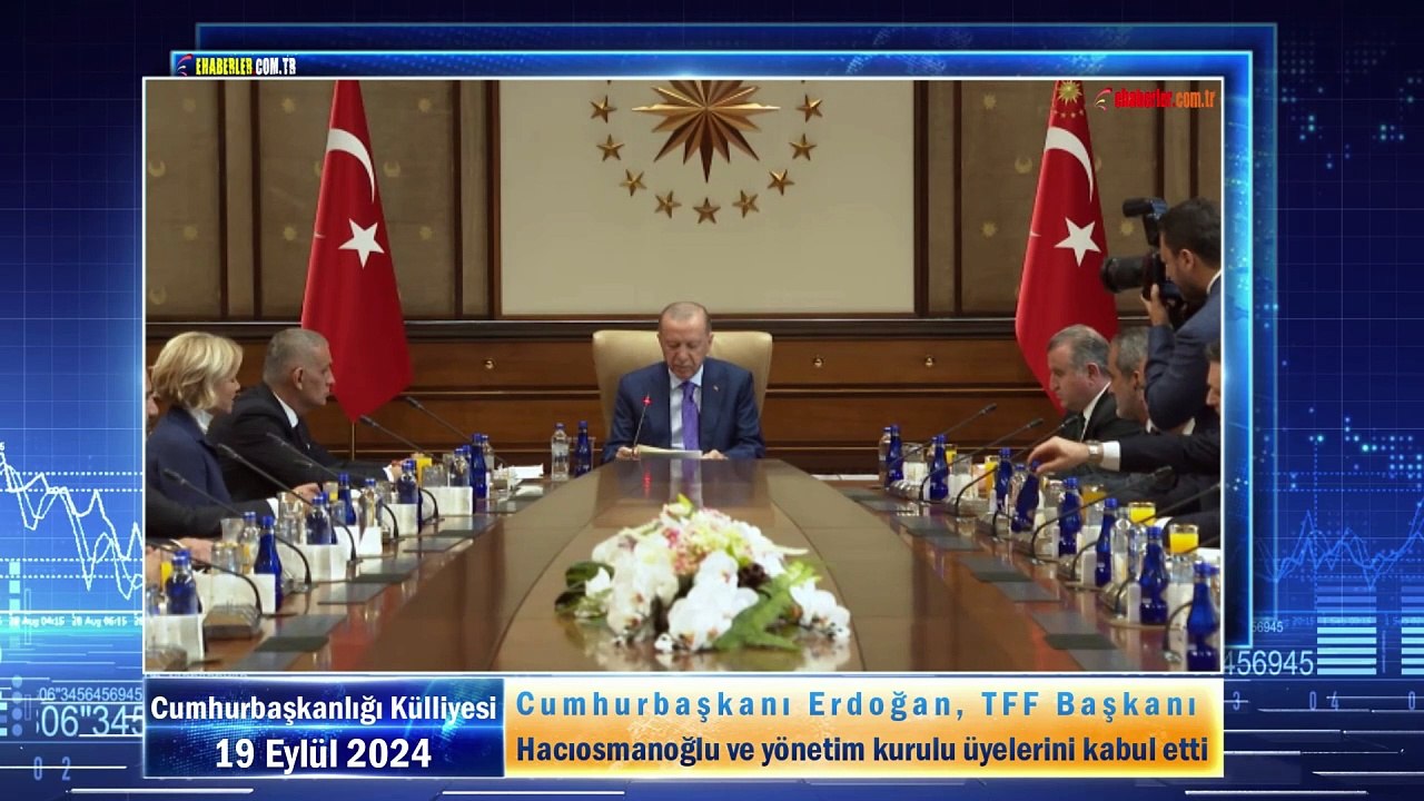 Cumhurbaşkanı Erdoğan, TFF Başkanı Hacıosmanoğlu ve yönetim kurulu üyelerini kabul etti