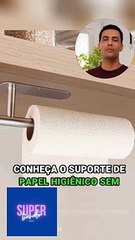 Super barato aqui -  Suporte para papel higiênico sem perfuração