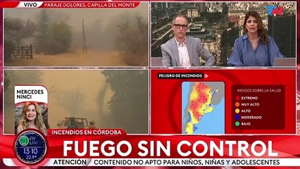 El desconsolado llanto de Mercedes Ninci al ver que se incendiaba su casa de Córdoba