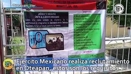 Ejército Mexicano realiza reclutamiento en Oteapan, estos son los requisitos