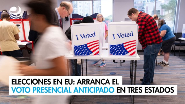 Elecciones en EU: Arranca el voto presencial anticipado en tres estados