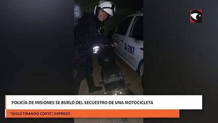 Policía de Misiones se burló del secuestro de una motocicleta