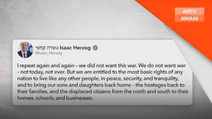 Presiden Israel Sebut Perang di Gaza dan Lubnan Penting untuk Keamanan Rakyat 🇮🇱