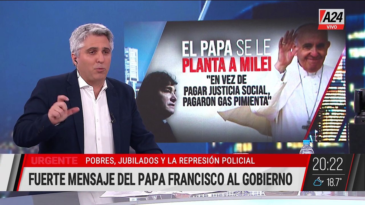   FUERTE MENSAJE DEL PAPA FRANCISCO AL GOBIERNO