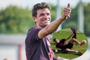 La caída de Thomas Müeller provoca risas en el Bayern Munich