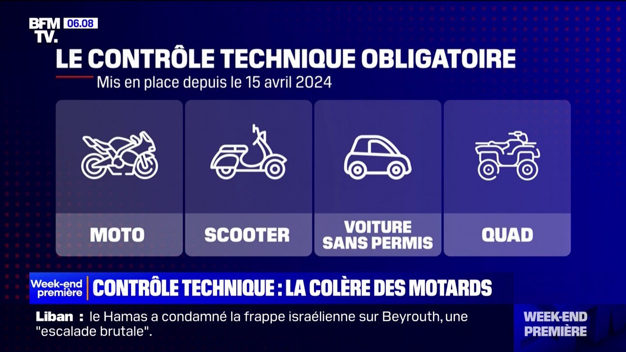 Plusieurs manifestations de motards prévues ce week-end contre l'instauration du contrôle technique obligatoire pour les deux-roues