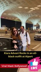 Kiara Advani Rocks in an all-black outfit at Aiport