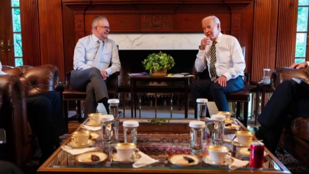 Joe Biden host Anthony Albanese at his home ahead of Quad meeting