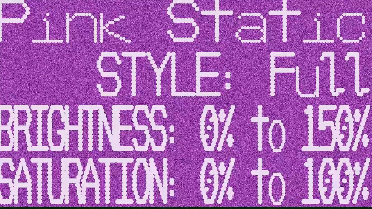 4K Pink Static Demo