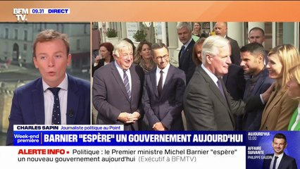 Le Premier ministre Michel Barnier "espère" un nouveau gouvernement ce samedi