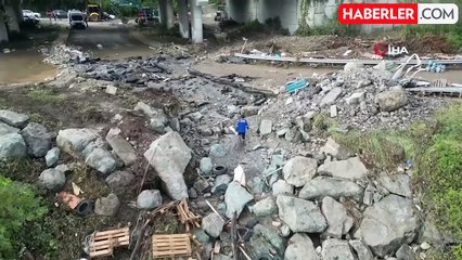 Sürmene'de Selde Kaybolan Ali Kemal Demir İçin Arama Çalışmaları Devam Ediyor