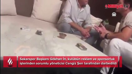 Sakaryaspor Başkanı Gökhan İn darbedildi! 'Sakin ol, kalp var bende'