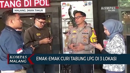 Terekam CCTV, Emak-emak Curi Tabung LPG di 3 Lokasi
