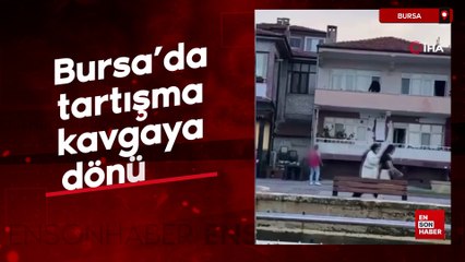 Bursa'da evinin önüne motosikletini çeken motokurye ile kavga ettiler
