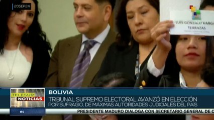 En Bolivia tribunal supremo electoral avanzó en elección de máximas autoridades judiciales del país