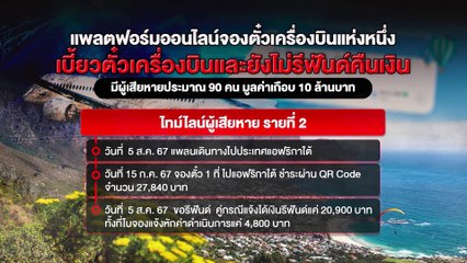 ผวาดูดเงินออนไลน์..เตือนภัยจองตั๋วไม่ได้บิน | สืบสวนความจริง | 21 ก.ย. 67| Part 1