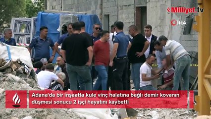 Korkunç olay! Vinçteki demir kova işçilerin üzerine düştü: 2 ölü
