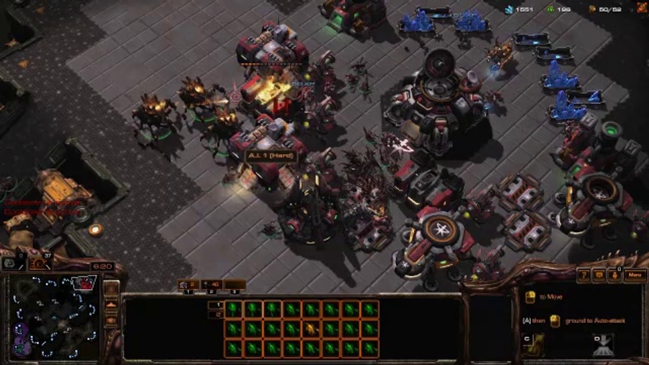 [StarCraft 2] No.0269 -- Normal-Level ZERG player fights Hard A.I., WIN [..really was Den Day]