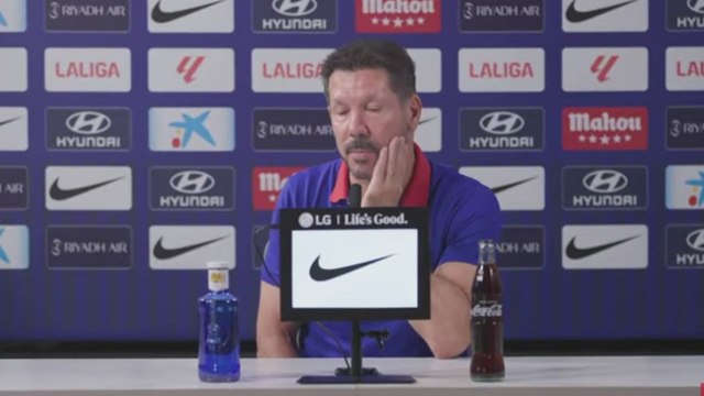 El ‘palito’ de Simeone a la prensa que acabó entre risas en la rueda