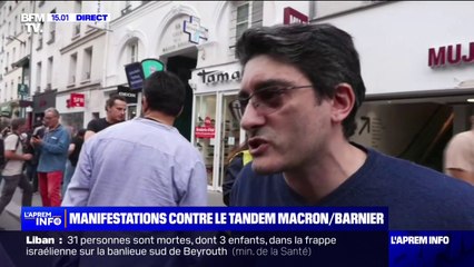 Gouvernement Barnier: "Moi, je n'ai pas voté pour le RPR", déclare ce manifestant mécontent